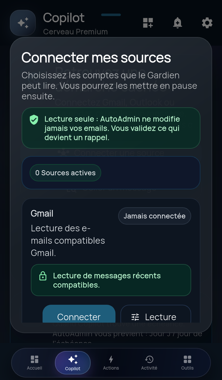 Connecter une source en lecture seule