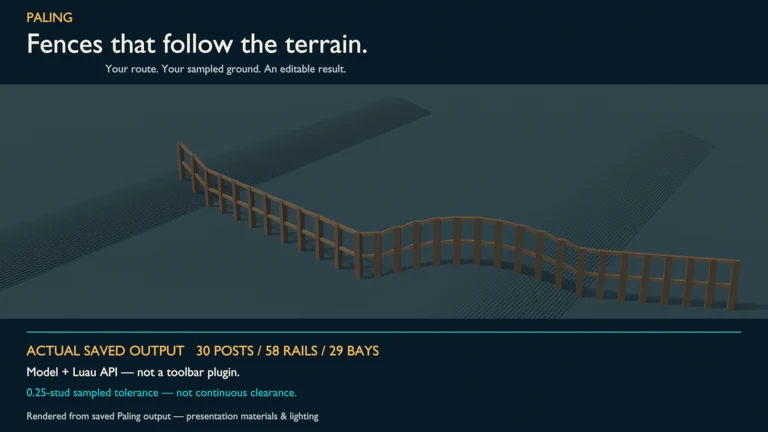 Saved Paling fence following sampled terrain